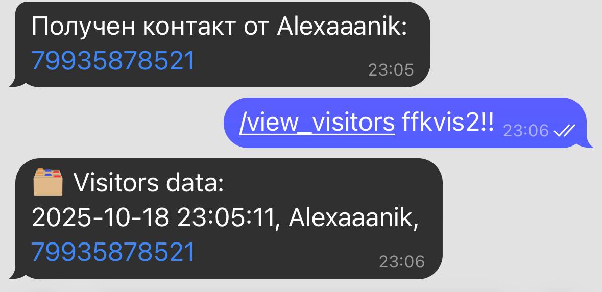 Admin command /view_visitors