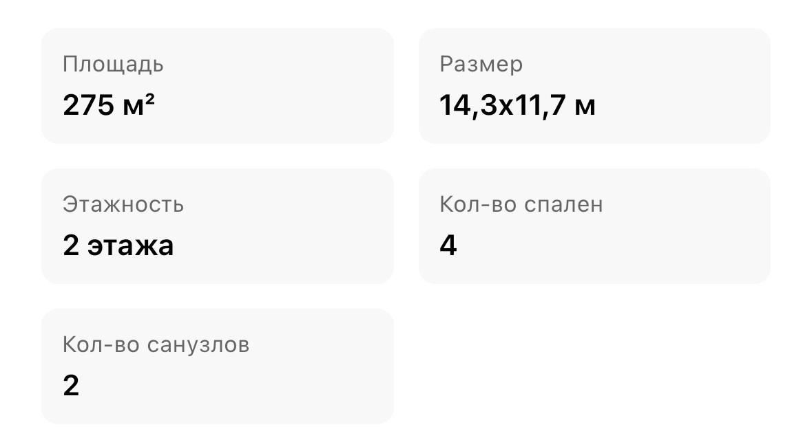 Step 5: View house parameters